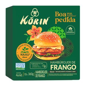 Hamburguer de Frango Congelado Korin 360g