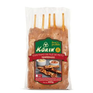 Espetinho Filé de Peito de Frango Congelado Korin 400g