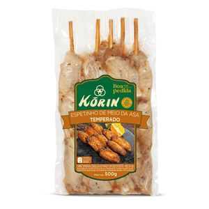 Espetinho Meio da Asa de Frango Congelado Korin 500g