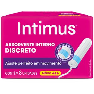 Absorvente Interno Intimus Gel Médio com 8 unidades
