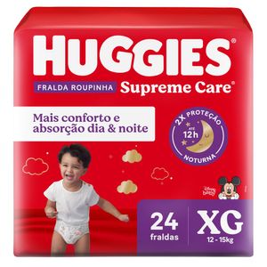 Fralda Roupinha Supreme Care XG Huggies 24 unidades