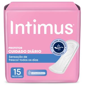 Protetor Diário sem Perfume e  sem Abas Intimus Gel Days com 15 unidades