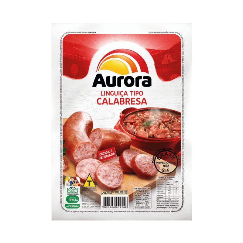 154398-Linguica-Calabresa-Defumada-Pacote-Aurora-400g