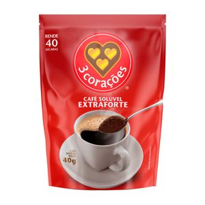 Café Solúvel Extra Forte Refil 3 Corações 40g