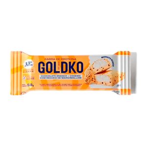 Barra de Proteína Chocolate Branco e Cookies com Marshmallow Goldko 50g
