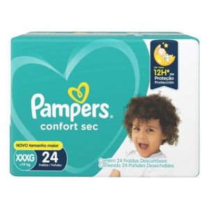 Fralda Confort Sec XXXG Pampers Com 24 Unidades