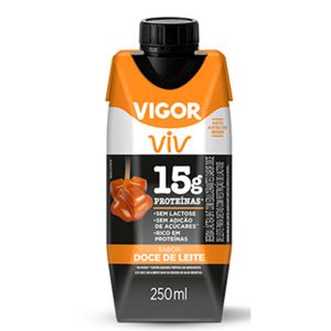 Bebida Láctea Doce de Leite Zero Lactose Vigor Viv Protein 250ml