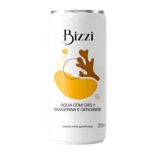 Água Com Gás Sabor Tangerina e Gengibre Bizzi 269ml