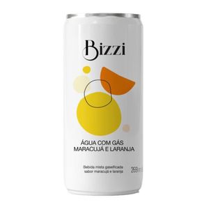 Água Saborizada Com Gás Maracujá e Laranja Bizzi 269ml