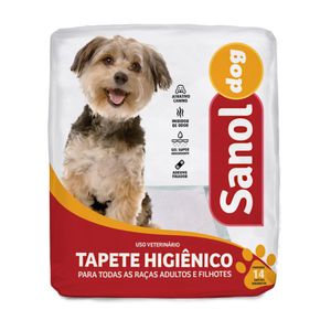 Tapete Higiênico Dog Sanol Com 14 Unidades 60x57cm