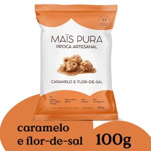 Pipoca Artesanal Caramelo e Flor De Sal Mais Pura 100g