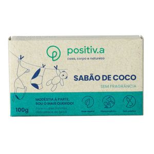 Sabão Vegetal de Coco em Barra Positiv.a 100g