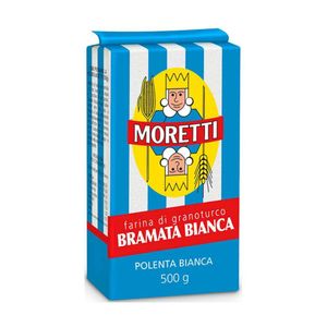 Farinha Italiana para Polenta Bramata Bianca Moretti 500g