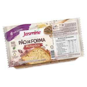 Pão de Forma Multigrãos Sem Glúten Vegano Jasmine Bandeja 350g