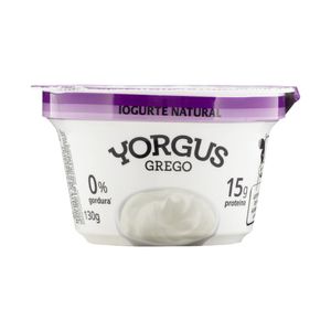 Iogurte Grego Natural 0% de Gordura Yorgus 130g