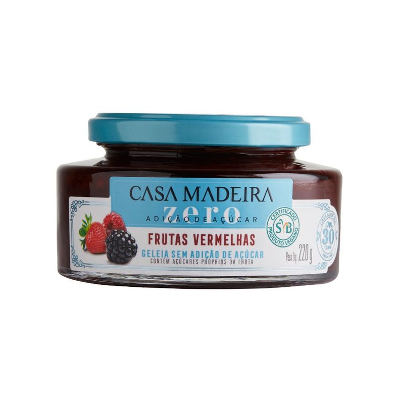 279944-Geleia-Zero-Acucar-Sabor-Frutas-Vermelhas-Casa-Madeira-220g