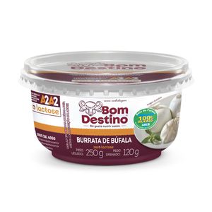 Queijo Burrata de Búfala Zero Lactose Bom destino 120g