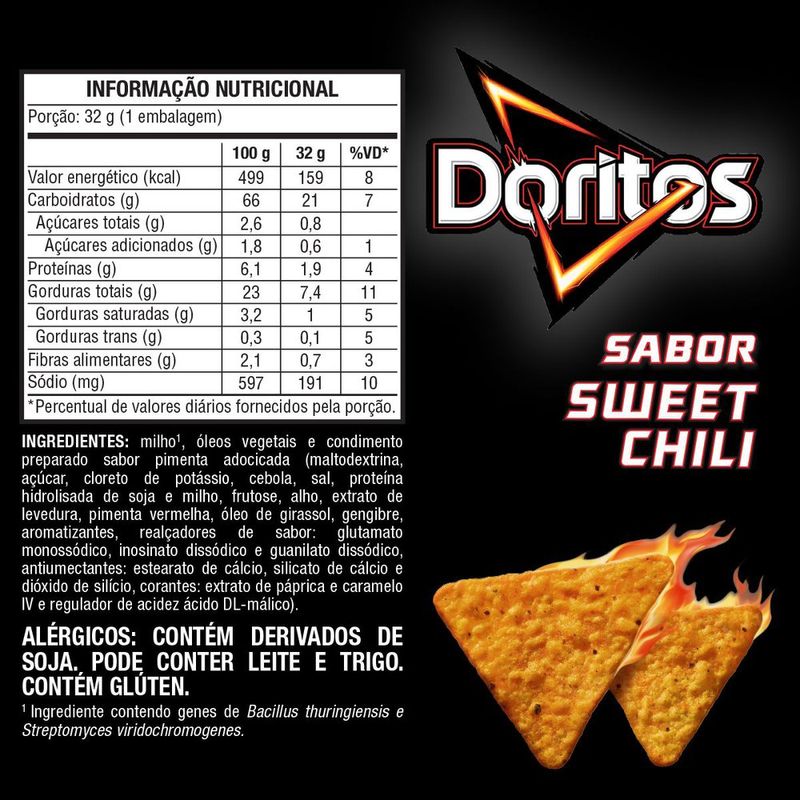 Salgadinho Sweet Chili Doritos 32g |Mambo Supermercado São Paulo ...