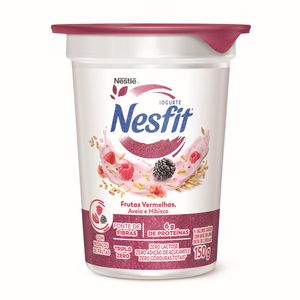 Iogurte Desnatado Frutas Vermelhas, Aveia e Hibisco Zero Lactose Nesfit Nestlé 150g