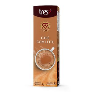 Cápsula de Café Com Leite Tres 3 Corações 90g com 10 Unidades
