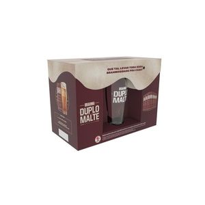 Kit Brahma Duplo Malte com 6 unidades Lata 350ml + Copo