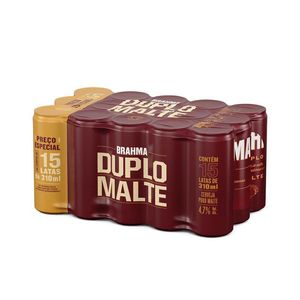 Cerveja Duplo Malte Brahma 310ml 15 Unidades