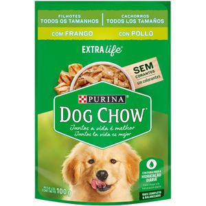 Ração de Frango ao Molho Filhote Dog Chow Sachê 100g