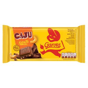 Chocolate em Tablete Castanha de Caju Garoto 80g
