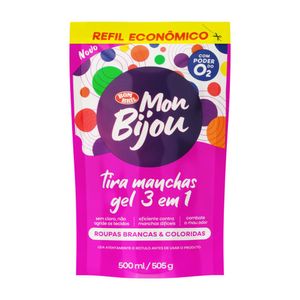 Tira Manchas em Gel 3 em 1 Mon Bijou Refil 500ml