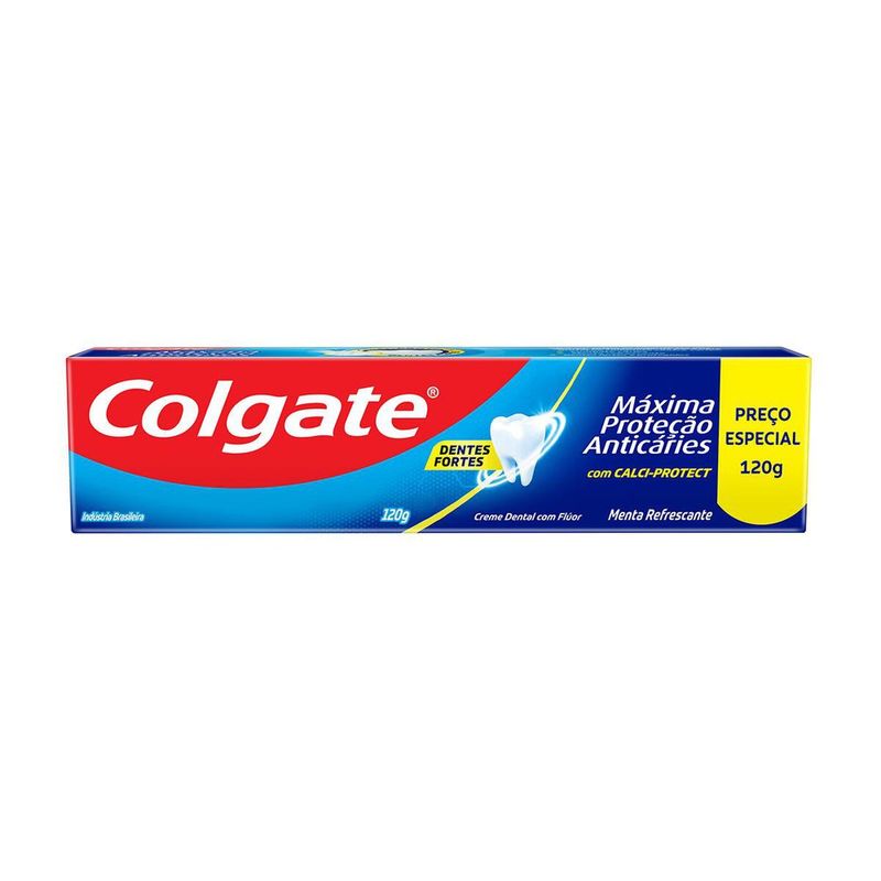 7509546687926-Creme-Dental-Familiar-Colgate-Maxima-Protecao-Anticaries-Sabor-Menta-Refrescante-120g