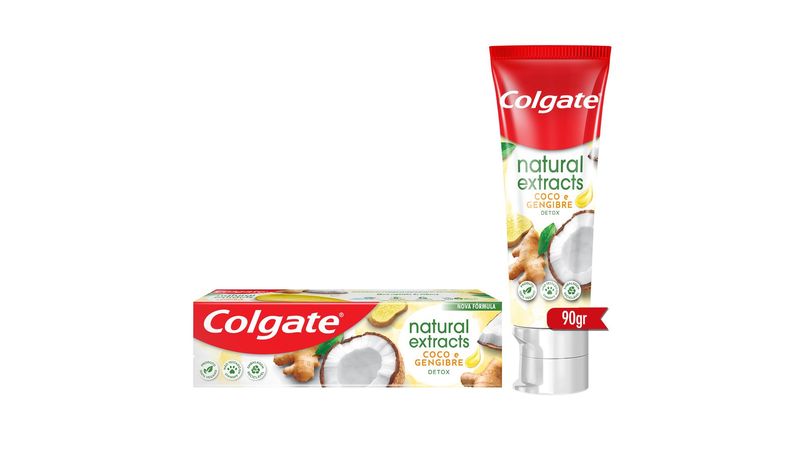 Creme Dental Natural Extracts Coco e Gengibre Colgate 90g |Mambo