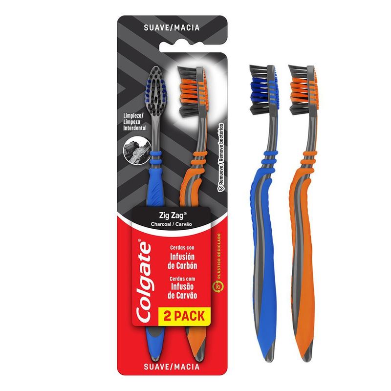 7509546673042-Escova-de-Dente-Colgate-Zig-Zag-Carvao-Ativado-2-unid