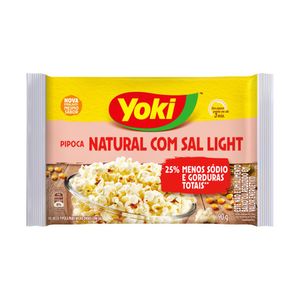 Milho de Pipoca para Micro-Ondas Menos Sódio com Sal Yoki 90g