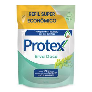 Refil Sabonete Líquido Antibacteriano Erva Doce Protex 200ml