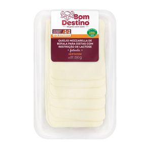 Queijo Mussarela de Búfala Fatiado Zero Lactose Bom Destino 150g