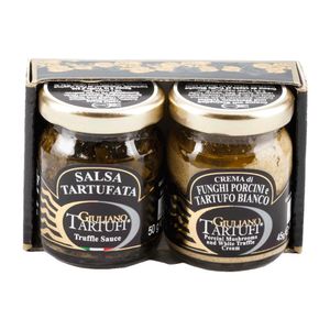 Kit Molho de Trufas 50g + Creme de Cogumelos e Trufas Giuliano Tartufi 45g