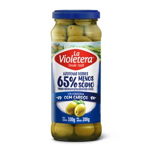 Azeitonas Verdes com Caroço 65% Menos Sódio La Violetera 200g