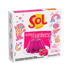 Gelatina de Framboesa Sol 20g