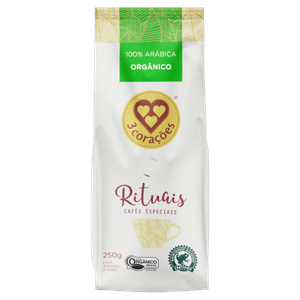 Café Torrado e Moído Rituais Orgânico 3 Corações 250g