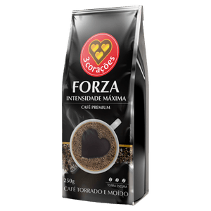 Café Torrado e Moído Intensidade Máxima Forza 3 Corações 250g