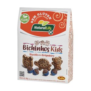 Biscoito Bichinhos Kids de Brigadeiro Vegano e Sem Glúten Kodilar 80g