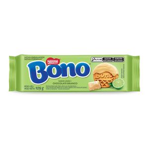 Biscoito Recheado Torta de Limão Coberto Chocolate Branco Bono 109g