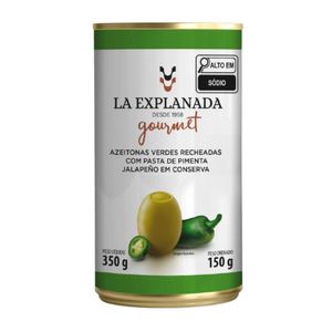 Azeitonas Verdes Recheadas com Pasta de Jalapeño La Explanada 150g