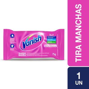 Tira Manchas Super Barra para roupas coloridas Vanish 75g