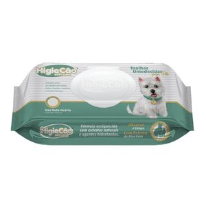 Toalhas Umedecidas para Pets Higiecão com 50 unidades
