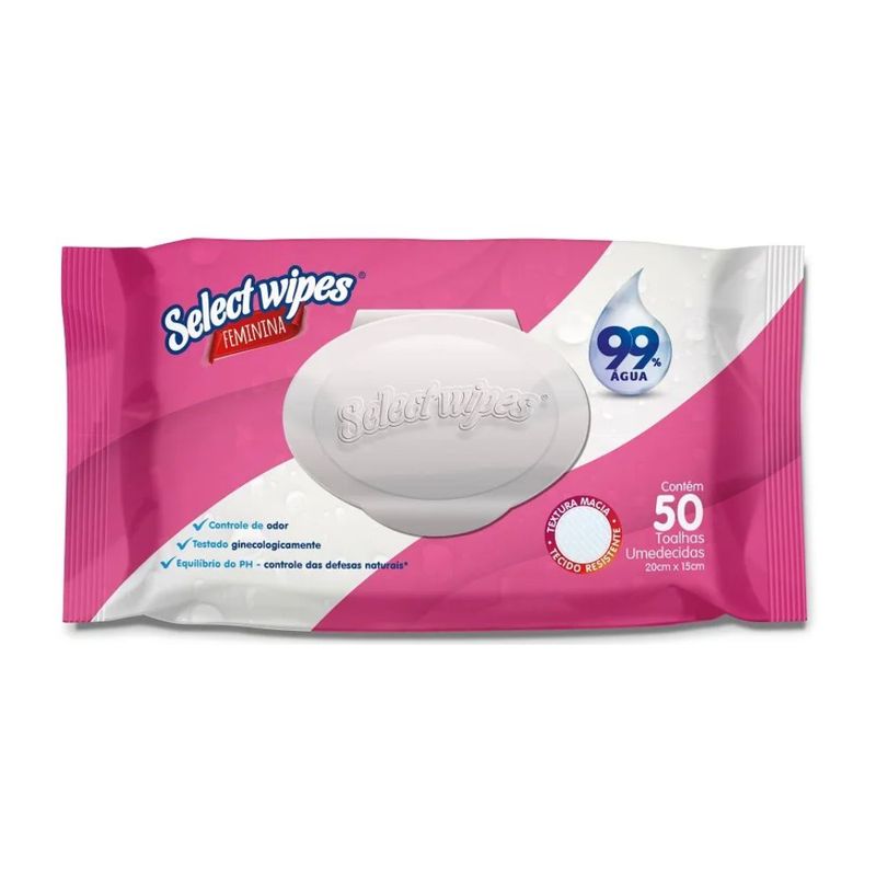 273186-Toalhas-Umedecidas-Feminina-Select-Wipes-com-50-Unidades