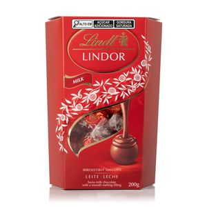 Caixa de Bombons Chocolate ao Leite Lindt Lindor 200g Com 16 unidades