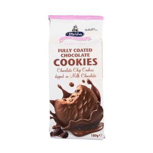Biscoitos Cookies com Cobertura de Chocolate Merba 180g