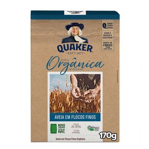 Aveia em Flocos Finos Orgânica Quaker 170g