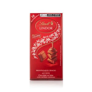 Chocolate ao Leite Singles Lindt Lindor 100g Com 18 unidades